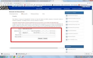 Atestado de antecedentes criminais - Passo 3