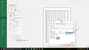 Imprimir no excel - primeira linha