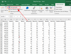 Imprimir no excel - parar macro