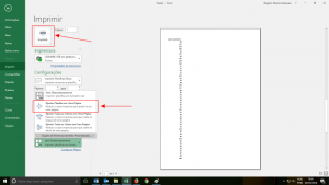 Imprimir no excel - unica pagina