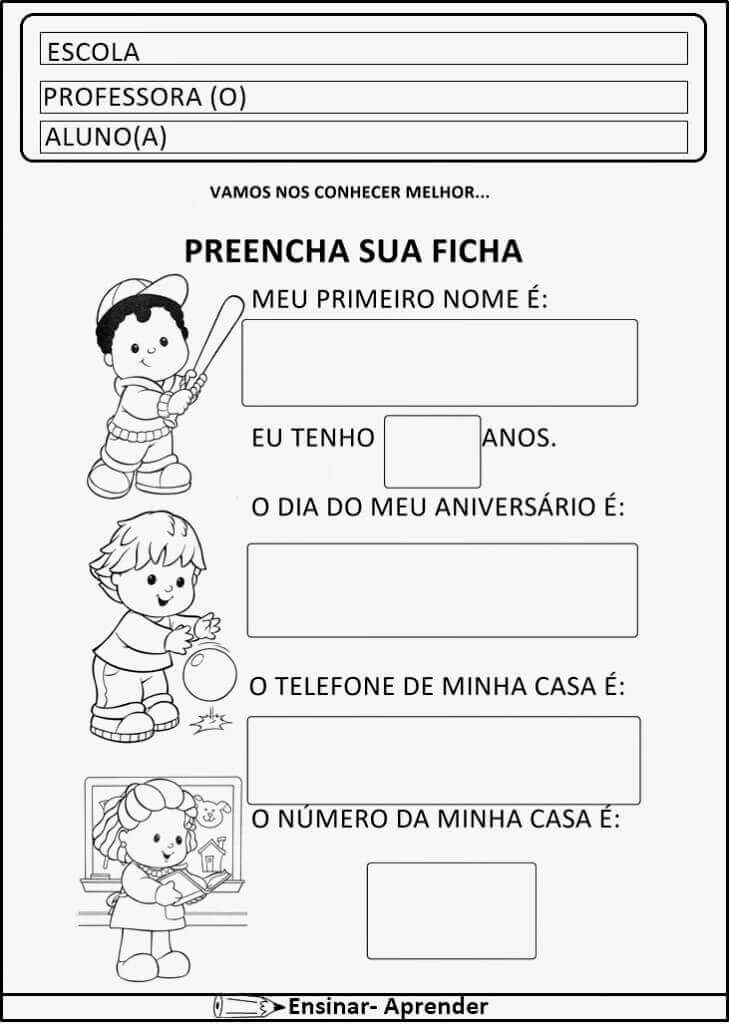 Folhas de Atividades Didáticas para Imprimir - Exercícios com