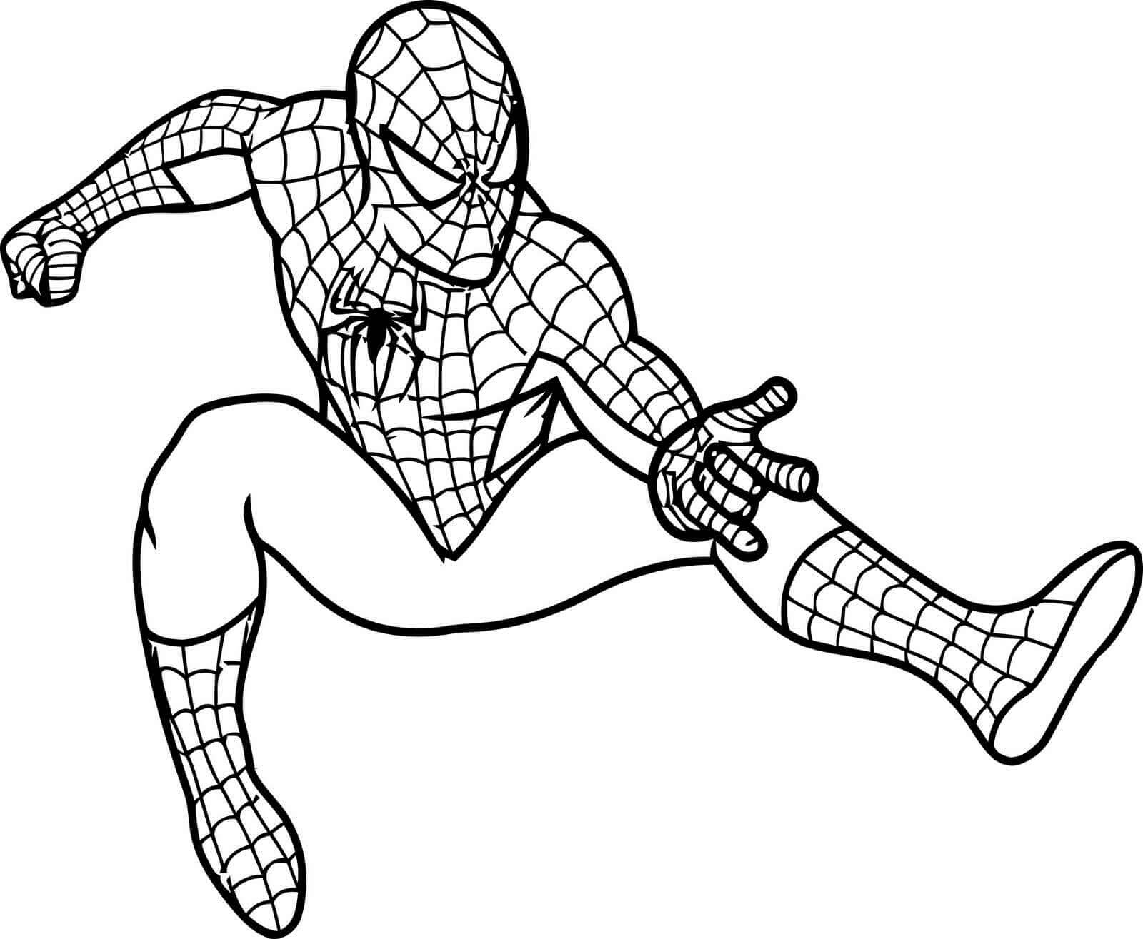 Desenho de Homem-Aranha em perigo para colorir