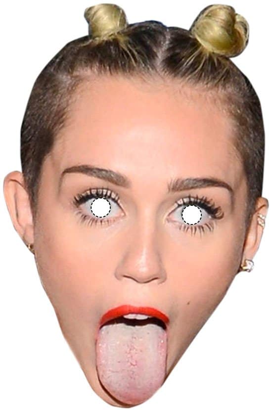12) Máscara da Miley para imprimir.