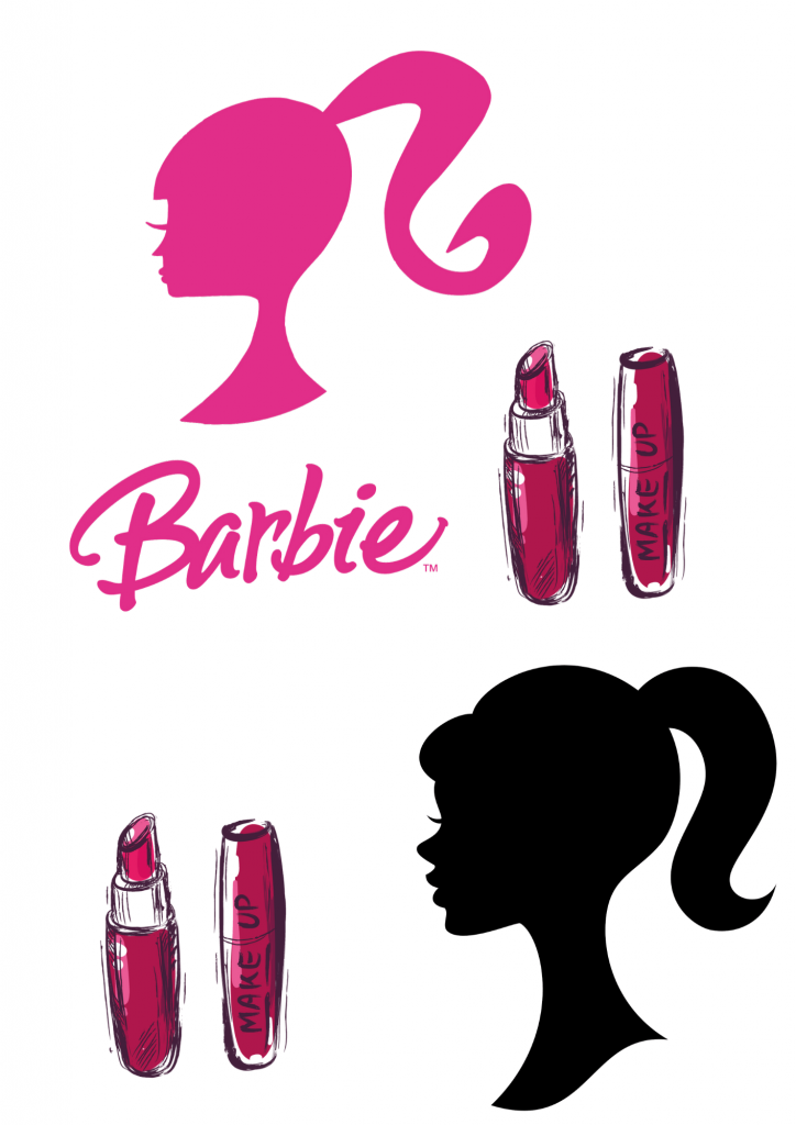2) Topper de bolo Barbie