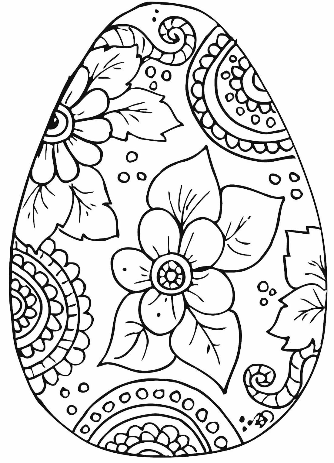 30) Desenho para colorir de páscoa.
