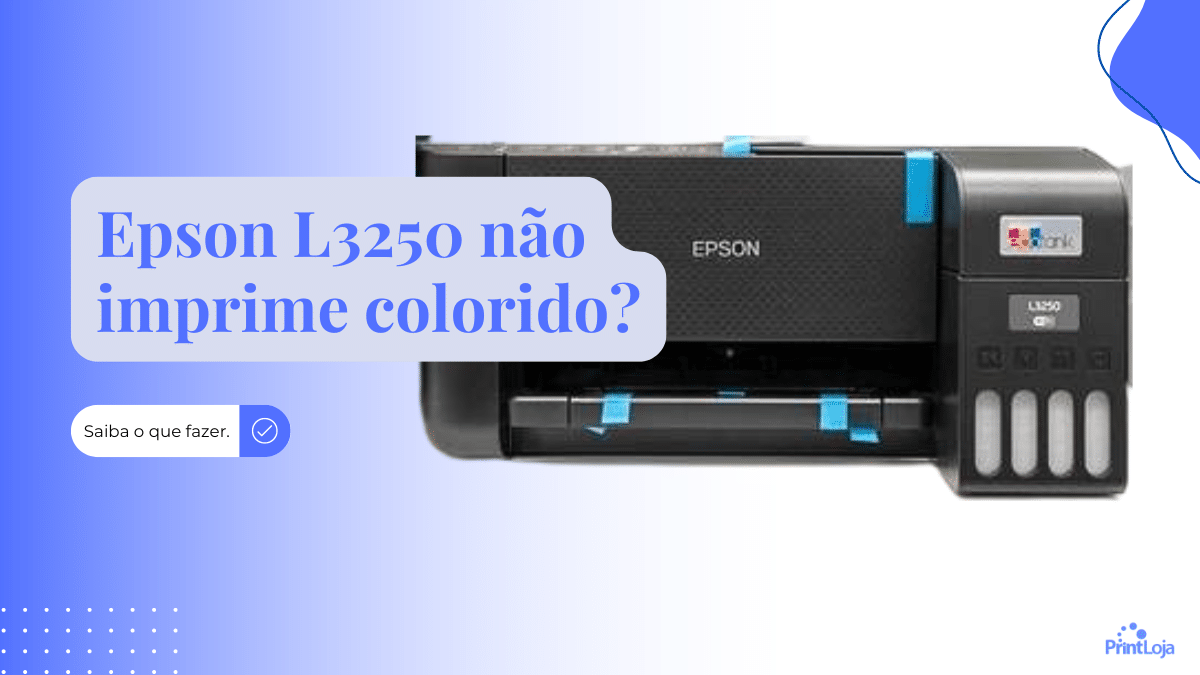 Epson L3250 não imprime colorido